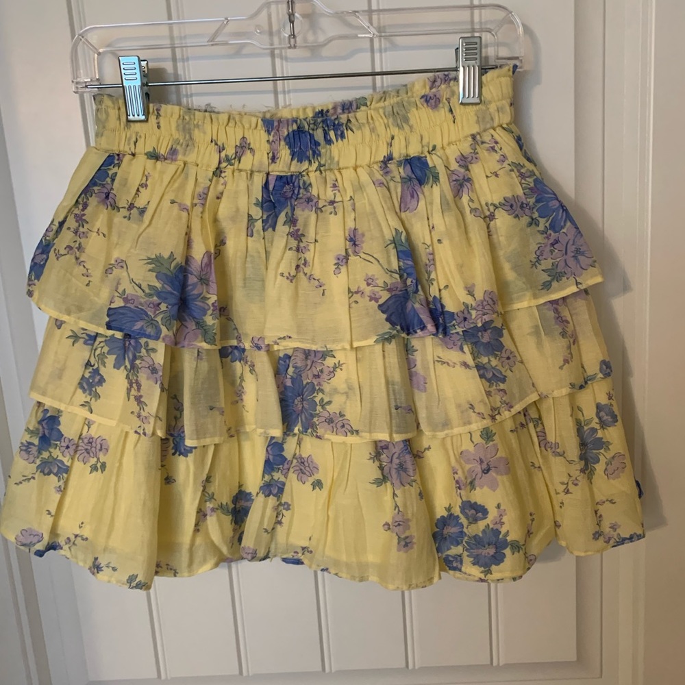 Loveshack fancy brynlee silk blend skirt NWT